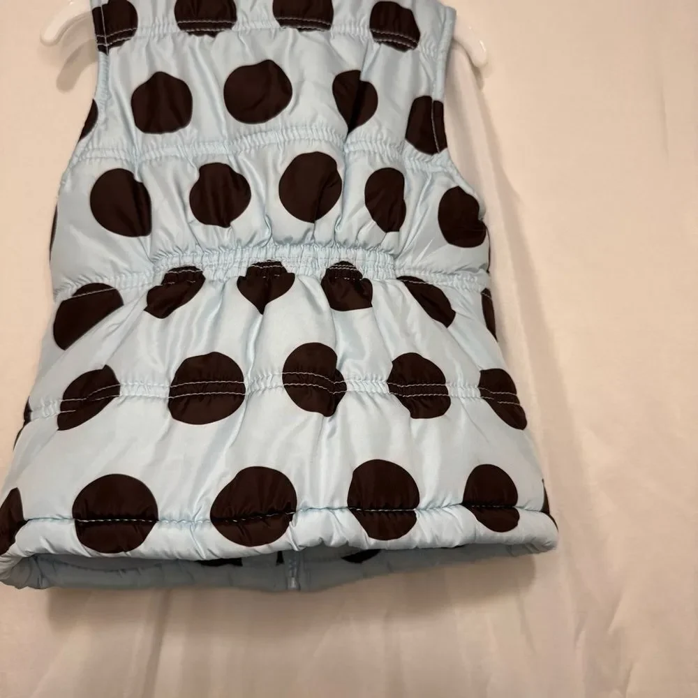 Girls Gymboree Polka dot Puffer vest size XS(3-4)